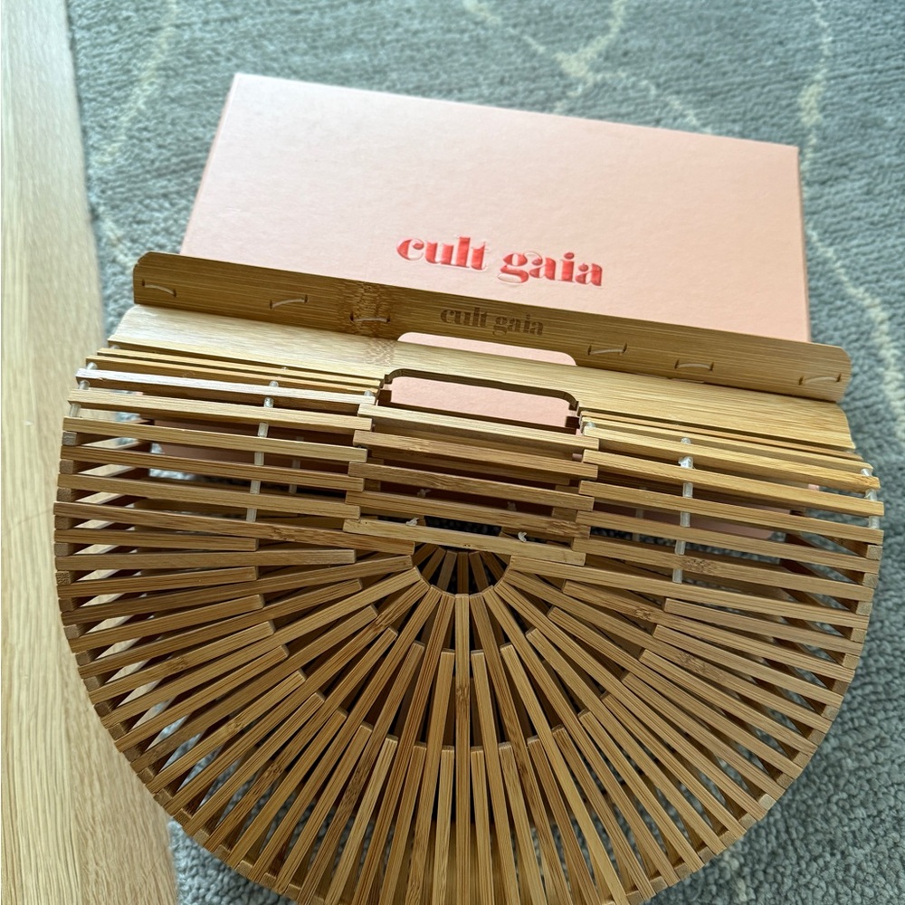 Cult Gaia Natural Bamboo Handbag